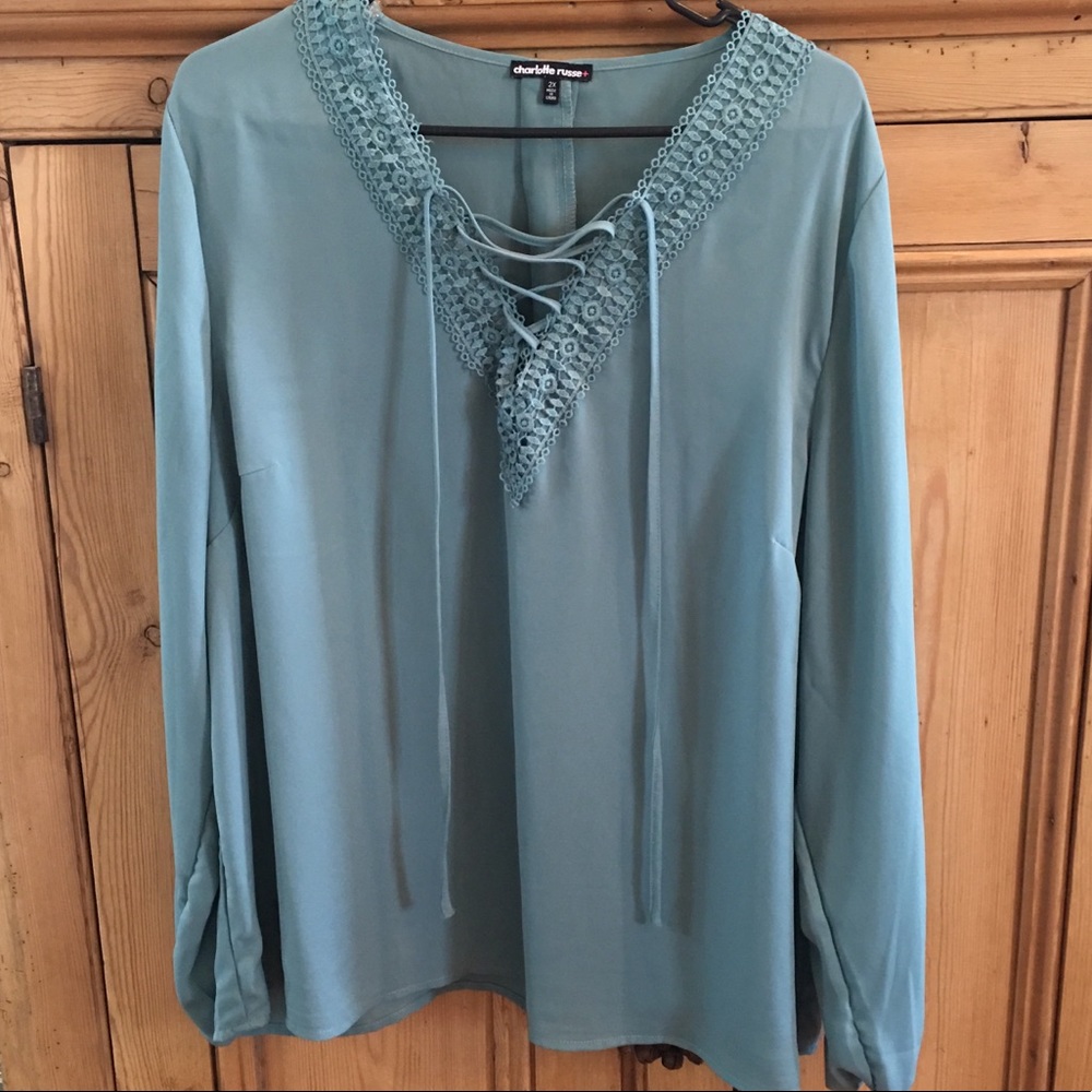Charlotte Russe teal blouse